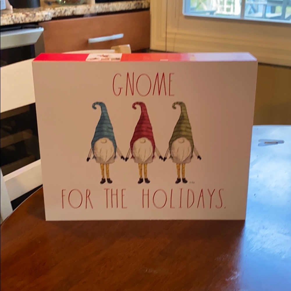 Rae Dunn gnome for the holidays wood sign